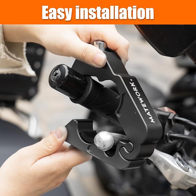 Motorcycle Lock Anti Theft Heavy Duty, Motorcycle Handlebar & Brake Lock with Helmet Lock, Bike Lock, Universal for All Bike Motorcycle Black