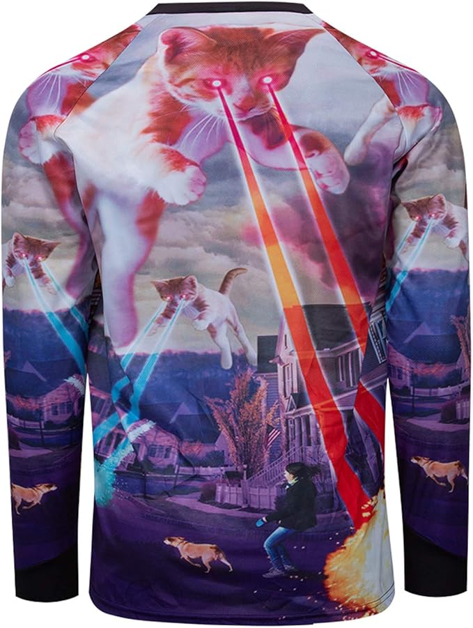 PSPORT Men's Motocross Jersey Long Sleeve Motocross Shirt Men Mountain Dirt Bike Jersey Downhill Riding Racing Clothing Tops