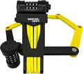 Monster Folding Bike Lock – Heavy-Duty Anti-Theft Hardened Steel, Rust-Proof, Foldable Compact High-Security Lock for Bicycle, Scooter & Motorcycle (Yellow Combo)