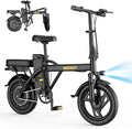WERHY Electric Bike for Adults, 500W Motor, 22 MPH Max Speed Folding Ebike, 14" Electric Bicycles, Max 30/40 Miles Range (Pedal Assist Mode), Mini E Bikes