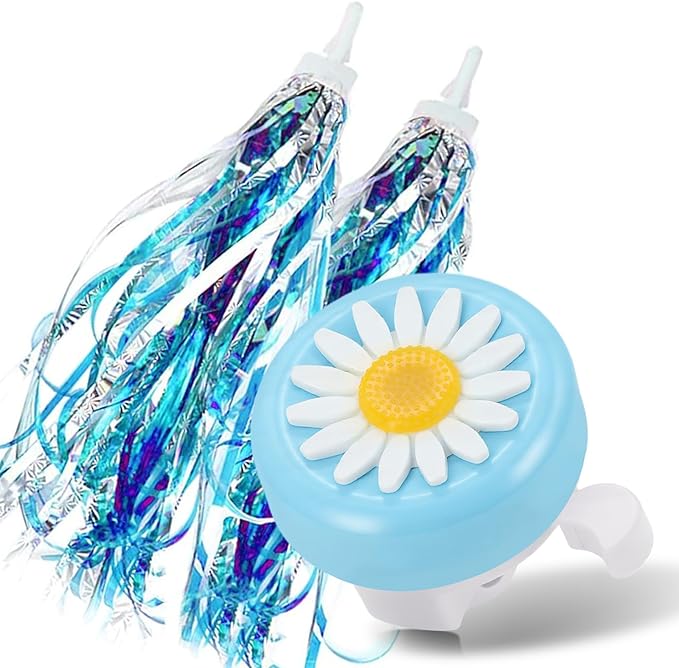 PLATT Bike Bell for Kids, Bike Horn for Boys and Girls Bike with 1 Pair Bike Streamer Tassels