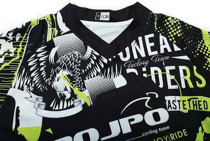 Men's Mountain Bike Jersey Long Sleeve MTB Off-Road Motocross Jersey Quick Dry Downhill&Motocross Shirts