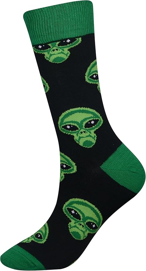 Cansok Men's 2/4 Packs Fun Crazy Novelty Dress Crew Socks