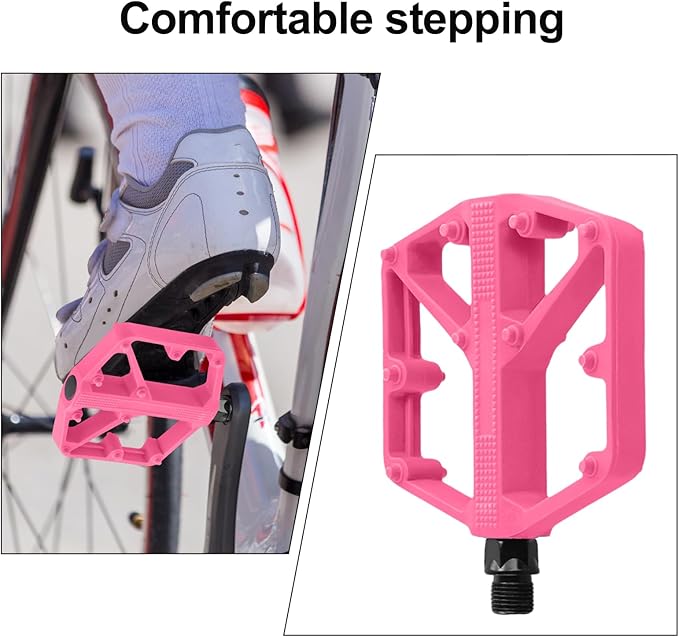 Mountain Bike Pedals, Bike Flat Pedals Aluminum Sealed Bearing Lightweight Platform for Road Mountain Bike