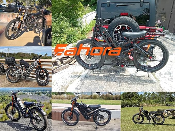 eAhora Romeo Pro 3 Electric Bike - [2026 Latest] 50MPH 5600W Dual Motor 60V 80AH 250Miles Long Range Ebike for Adults, 26" * 4.0 Fat Tire Fast Electric Mountain Bike Full Suspension Off-Road E-Bike
