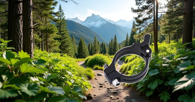 Alomejor Front Derailleur Clamp, Lightweight Hollow Design High Strength Aluminum Alloy Bike Clamp for Road Mountain Bikes Cyclists Commuters Racing