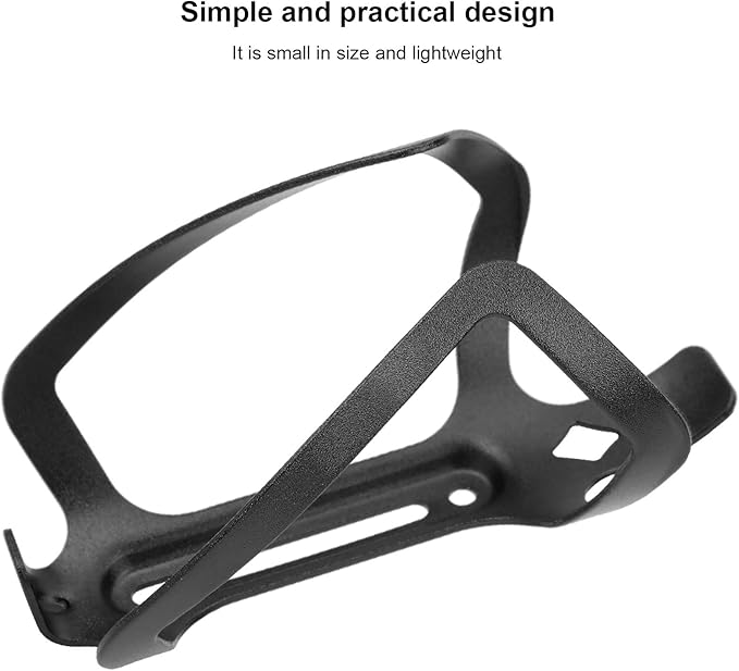 Aluminum Alloy Cage Cage Bouteille, Light Support for Folding Bikes on Road, Black Accessories (Black)