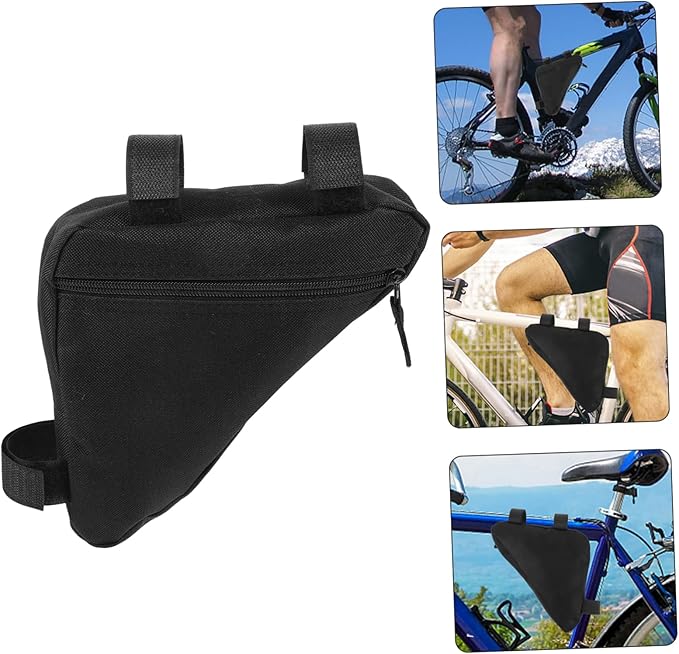 Bike Frame Bag for Mountain Biking Top Tube Storage Pouch for Essentials Compatible with Any Bicycle for Keys Money and Tools