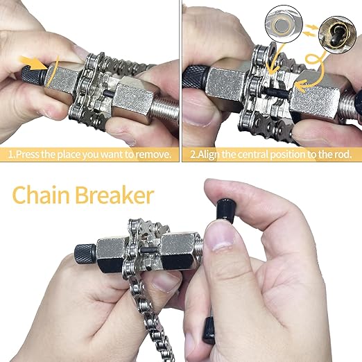Bike Chain Kit, JLMIH 6/7/8 Speed Multi-Function Bike Mechanic Repair Kit for Road/MTB Bike City Bikes, BMX Bikes with Quick Release Buckle, Bike Link Plier -Hook -Chain Breaker - 116 Links