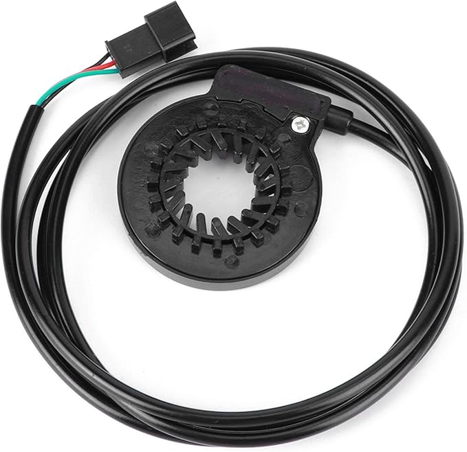 Alomejor Electric Assist Sensor,Lightweight Plastic 12 Pulse Bicycle Sensor 3.6ft Cable for Commuters Trail Riders Urban Cycling