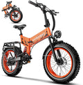 1500W Folding Electric Bike for Adults,52V 20Ah Removable Battery Ebike with 30+MPH 70 Miles Max,20" x4.0 Fat Tire E-Bike, Foldable Dual Suspension Electric Bicycle for Commute,Mountain