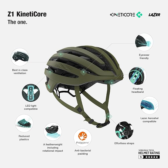 LAZER Helmet Z1 Kineticore Road Cycling Helmet