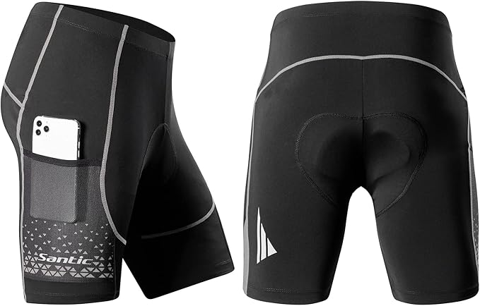 Santic Men's Cycling Shorts Padded Bicycle Riding Pants Bike Biking Clothes Cycle Wear Tights