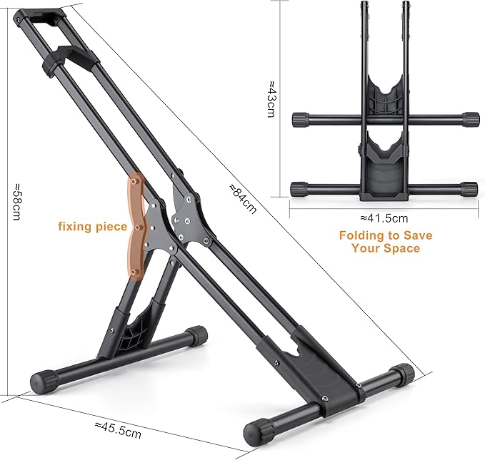 CXWXC Bicycle Stand Floor - Indoor Bike Rack Garage Storage - Bike Stand Floor Type Parking Rack for 20”-29” Mountain MTB & Road Bikes (1 Bike Rack)
