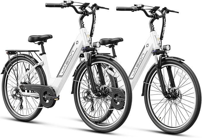 Jasion Roamer/ST/YC1 Electric Bike for Adults, 26" Commuter Ebike 1200W 528WH Removable Battery, 28MPH 62miles, Electric Bicycles for Women/Man, UL2849 Certified