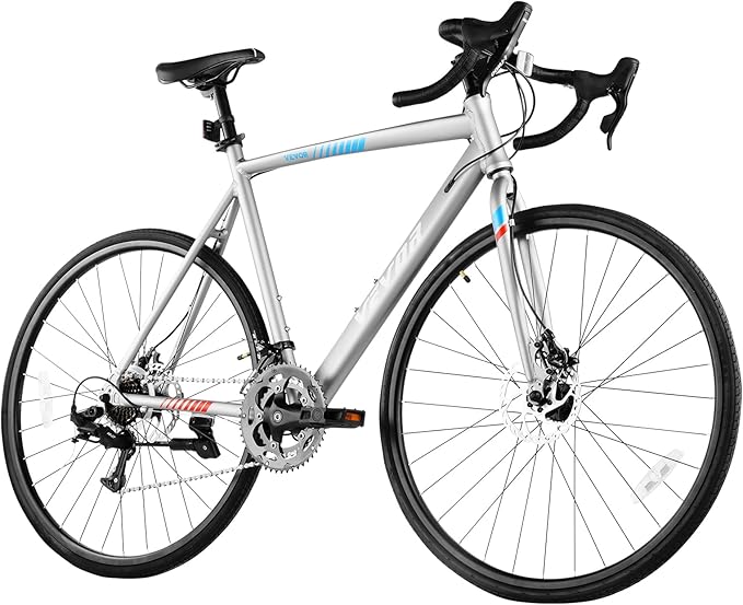 VEVOR Road Bike, 700C Wheels Racing Bike, Shimano Drivetrain City Commuter Road Bicycle, Urban Adult Sport Bicycle with Drop Bar, for Men and Women