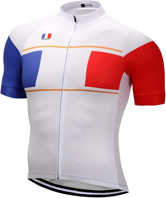 Cycling Jerseys Men Bicycle Short Sleeve Summer Shirt Bike Biking Tops Riding Clothing Flag