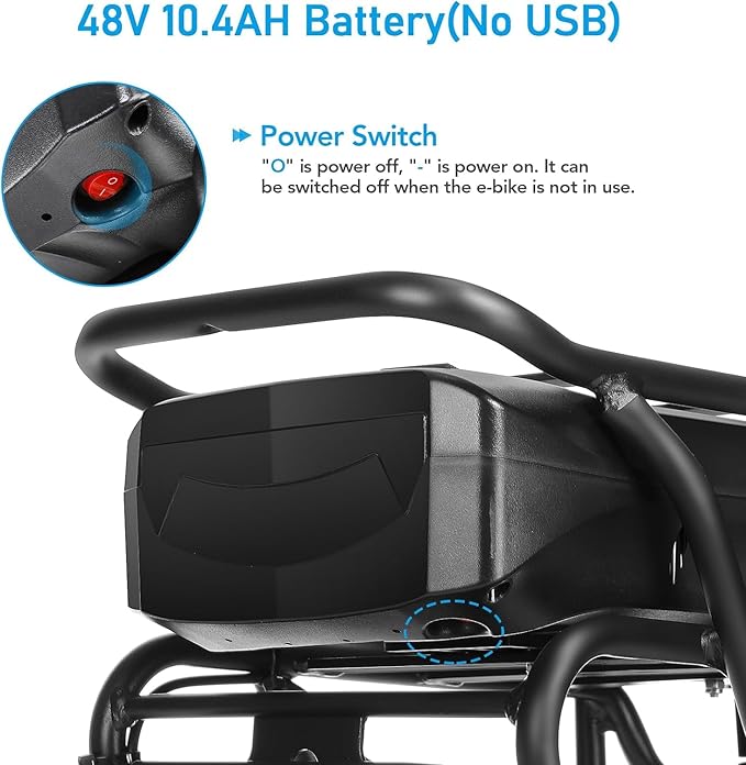 ANCHEER Electric Bike for Adults, 48V 500Wh EBike, UP to 60 Miles, Removable Battery, Fast-Charge, 26" Commuter Electric Bicycles, 7-Speed, LCD Digital Display, Suspension Fork, Cruise Control, UL2849
