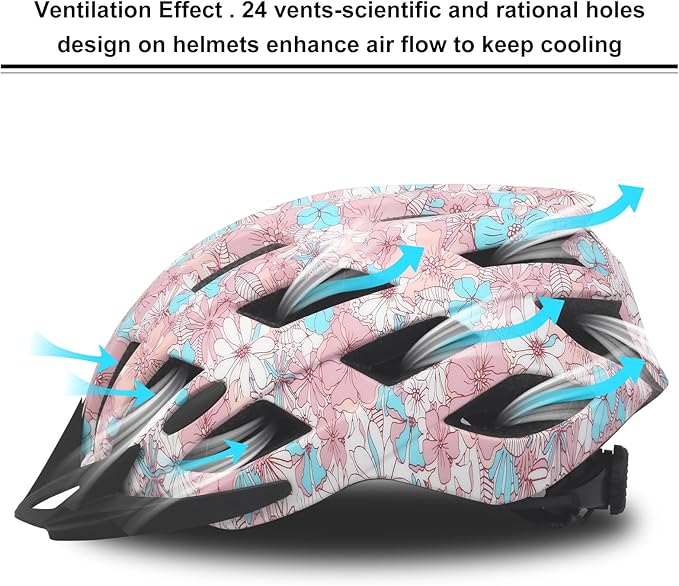 Adult Bike Helmets, Adjustable Mens Womens Bicycle Helmet, Lightweight Road Mountain Cycling Safety Sports Helmets with Detachable Visor