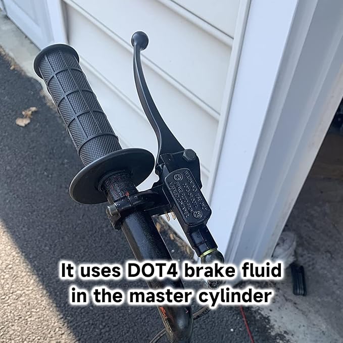 HIAORS Upgraded Hydraulic Brake Master Cylinder Caliper With Brake Pad Assembly Hose Tube for 97cc 2.8HP Baja Doodlebug Dirtbug DB30 Mini Bike Dirt Bike Moto Parts