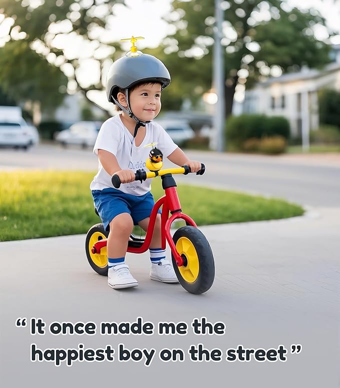 Rubber Duck Bike Decorations [New Stable Clamp Mount] Cute Squeak Duck Bike Bell [Two Helmet Propeller] Funny Bike Accessories E Scooter Motorcycle Cycling Gifts