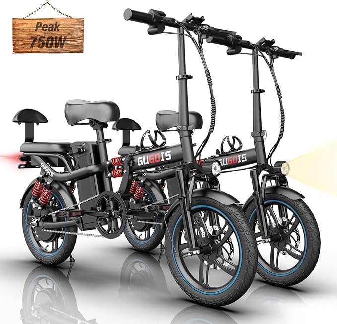 Electric Bike for Adults,750/1000W Motor E-Bike,28/30 MPH,748.8/960 Wh Removable Battery,25-45Miles,16/20in Commuter Ebikes,Full Suspension Electric Bicycles for Adults -2 Seater