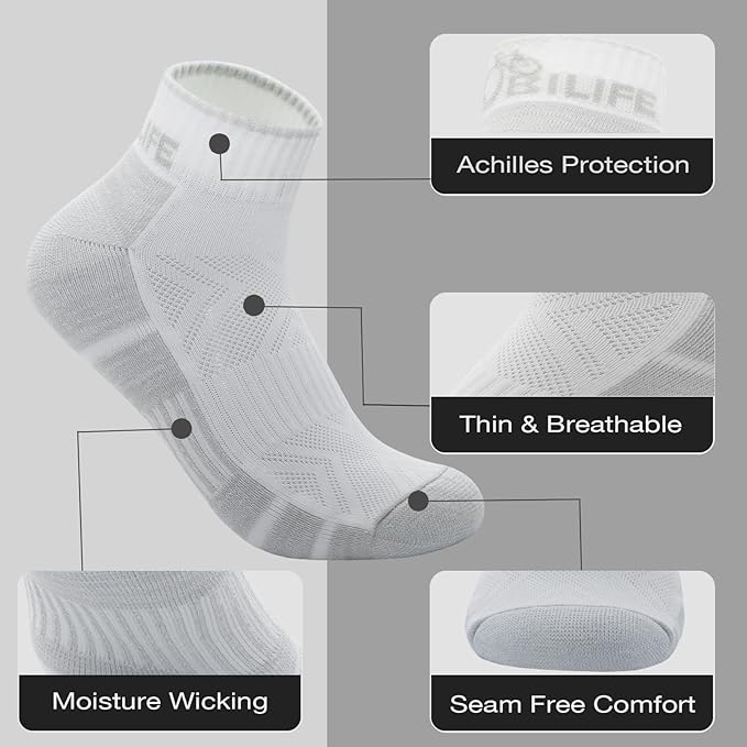 Ergonomic Ankle Cycling Biking Socks - Comfort for Bicycle Bike Riding, 2 Pairs