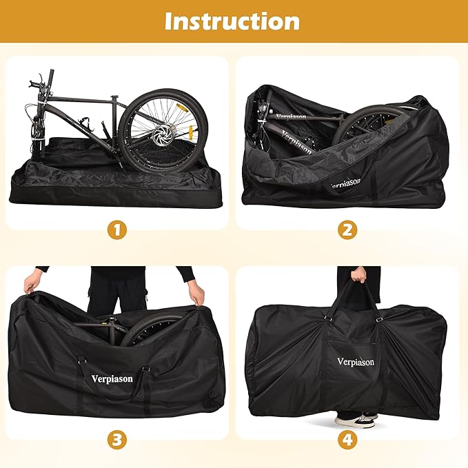 Folding Bike Carry Bag for 26-29 inch MTB Road Bike Transport Case