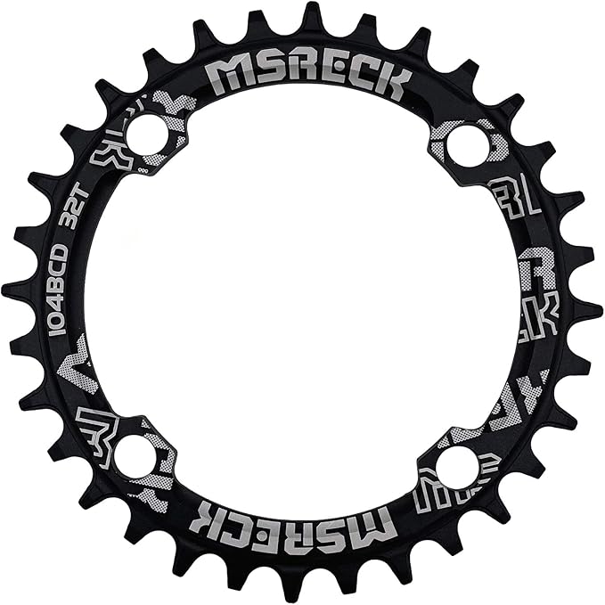 Round Oval Chainring 104 BCD 32T 34T 36T 38T 40T 42T 44T 46T 48T 50T 52T Narrow Wide Single Chain Ring for Road Bikes, Mountain Bikes, BMX MTB Bike