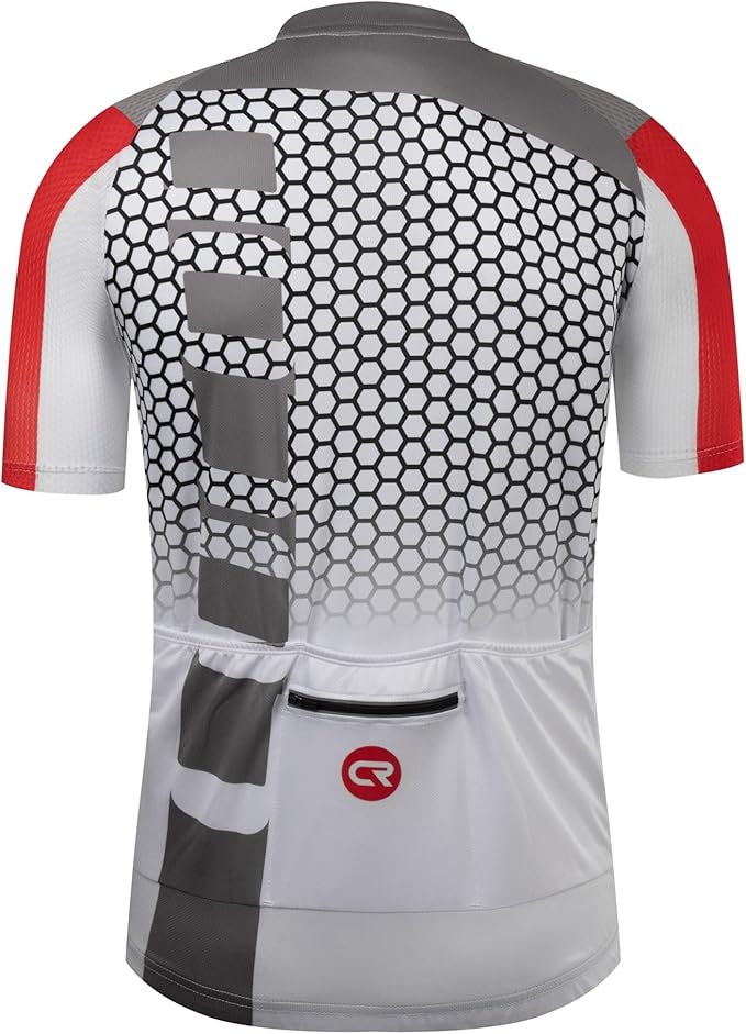 Coconut Ropamo CR Mens Cycling Jersey Short Sleeve Road Bike Shirt with 3+1 Zipper Pockets Breathable Quick Dry