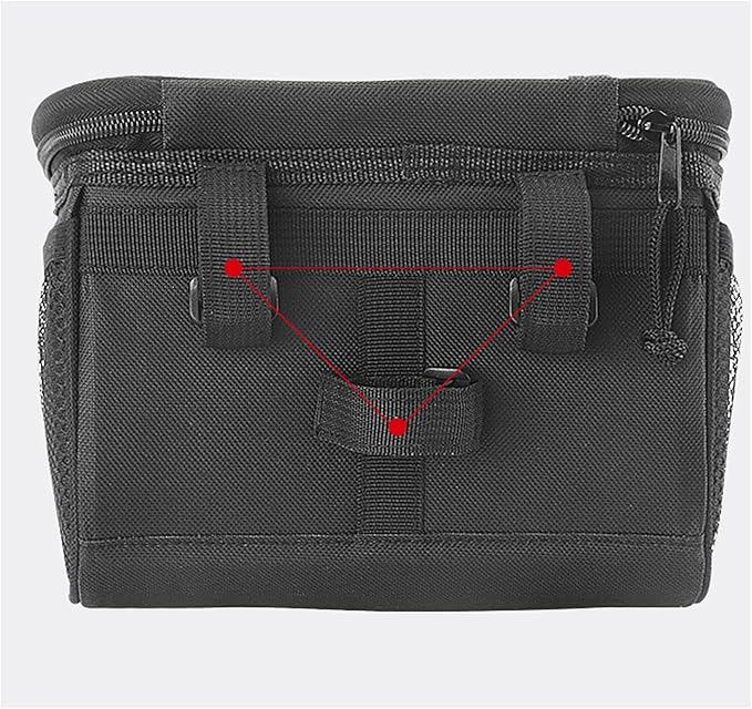 traderplus Bike Handlebar Bag Bicycle Front Basket Scooter Bag Insulated Cooler Storage Pouch Road Mountain Cycling Pack Cycling Accessories with TPU Touch Screen & Reflective Stripe