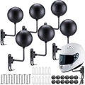 Shimeyao Motorcycle Helmet Rack Wall Mount Helmet Holder 180° Rotation Motorcycle Gear Hanger Display Stand with 2 Hooks for Men Women, Bike Coats, Caps, Jacket, Glove Sportswear Accessories