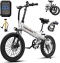 Electric Bike for Adults and Teens, 560W Motor 24MPH Compact Commuter Ebike, 32 Miles Range, 48V 10Ah Battery, 3 Shock Absorbers, 14" Mini Foldable Electric Bicycles with Basket, UL 2849 Certified
