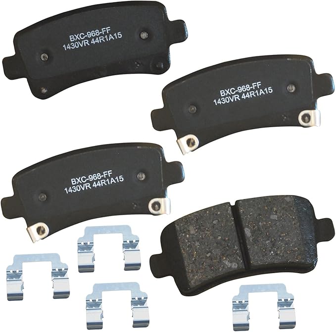 Bendix Premium SBC1430VR Ceramic Rear Brake Pads for Select Models Buick Allure, LaCrosse, Regal, Cadillac XTS, Chevrolet Impala, Malibu, Malibu Limited, Saab 9-5