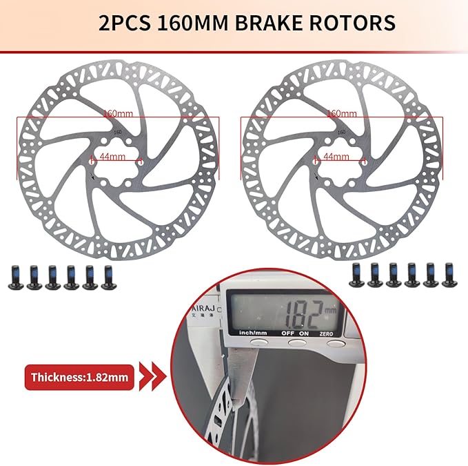 Zoom HB876 Hydraulic Disc Brakes Set, Black, Mountain Bike Left Front 800mm, Adapter Fit EBike Fat Bike Bicycle for Mountain Bike, Road Bike