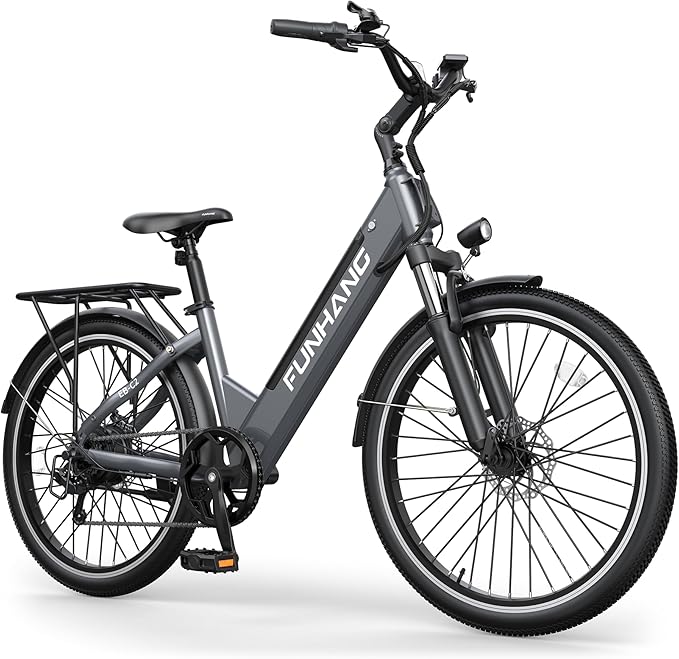 Electric Bike for Adults, 1000W Peak Ebike, 50Miles 21.7MPH Step Thru Electric Bicycle, 26" Commuter E Bikes with 48V Built-in Removable Battery, Adjustable Stem, 7-Speed, UL 2849 Certified