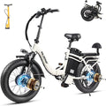 Wildeway 2000W Dual Motor Electric Bike SummitX 32Ah Battery E-Bike 90 Miles Long Range 28MPH Foldable 20x4.0 Fat Tire Ebike for Adult Hydraulic Brake Delivery Commuting Bicycle 2 Seat