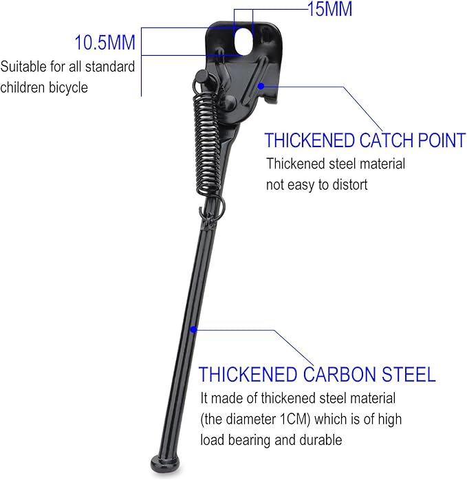 USONG Bike Kickstand Children's Bicycle Kickstand Stand Folding Cycling Center Bracket 12" 14" 16" 18" 20" 22" 24" 26" 28" Bike Racks