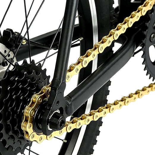 VERKSTAD 10 Speed Bike Chain, Bike Chain 1/2" x 11/128" 116 Links for Road Bike Mountain Bike Racing Cycling