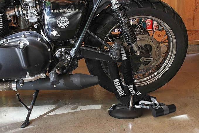 Security Chain Lock - Heavy Duty 10mm Bicycle and Motorbike Lock With 16mm U Lock