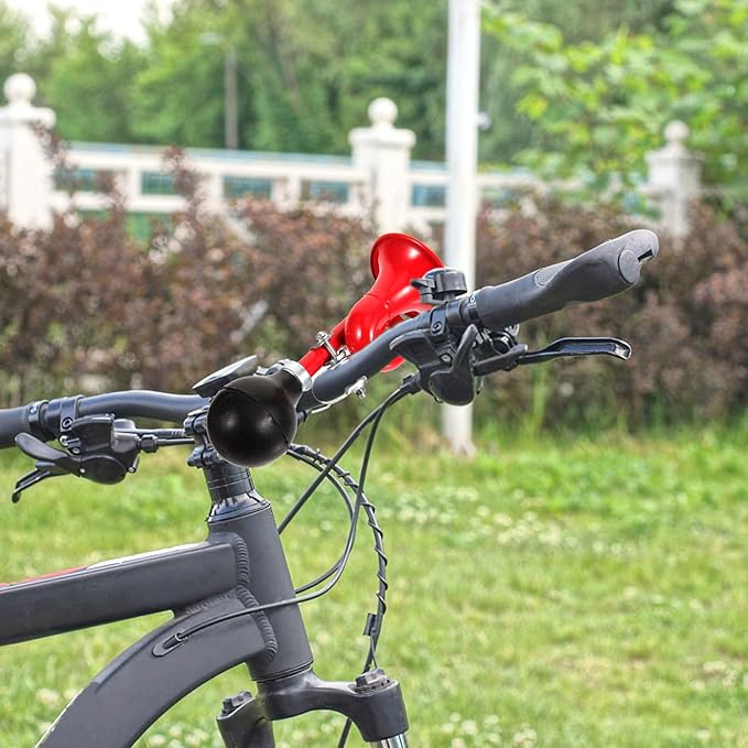 Loud Squeeze Air Horn Portable Red Vintage Bicycle Bell for Mountain and Road Bikes Safe Riding Accessories