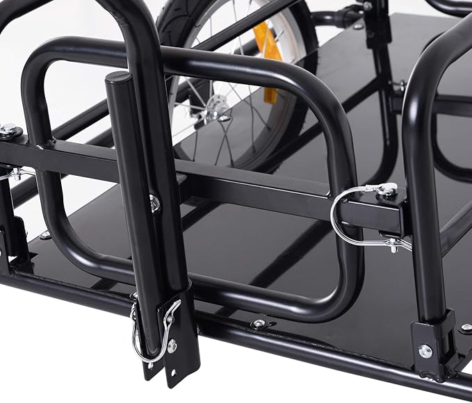 Bike Cargo Trailer, Bicycle Trailer, 88 lbs Load Capacity, Heavy-Duty Bicycle Wagon Cart w/16 Wheels, Foldable Compact Storage with Universal Hitch