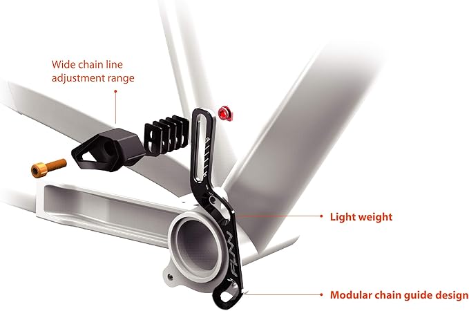 Funn Zippa Lite MTB Chain Guide, ISCG05 Mount, 26T-36T, Bicycle Chain Protector
