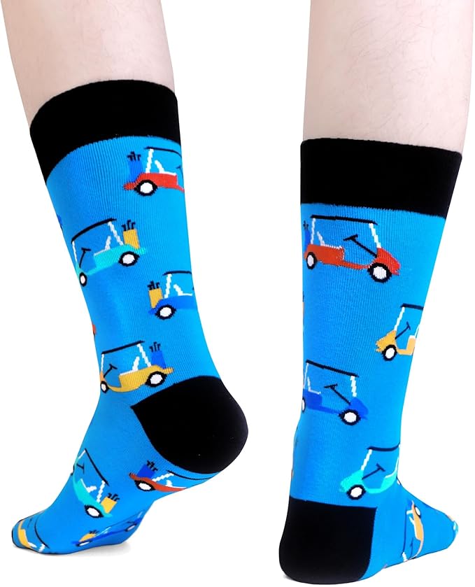 WeciBor Men's Dress Funny Crazy Colorful Novelty Combed Cotton Crew Socks 12 Pack - Size 7-10/10-13/13-15