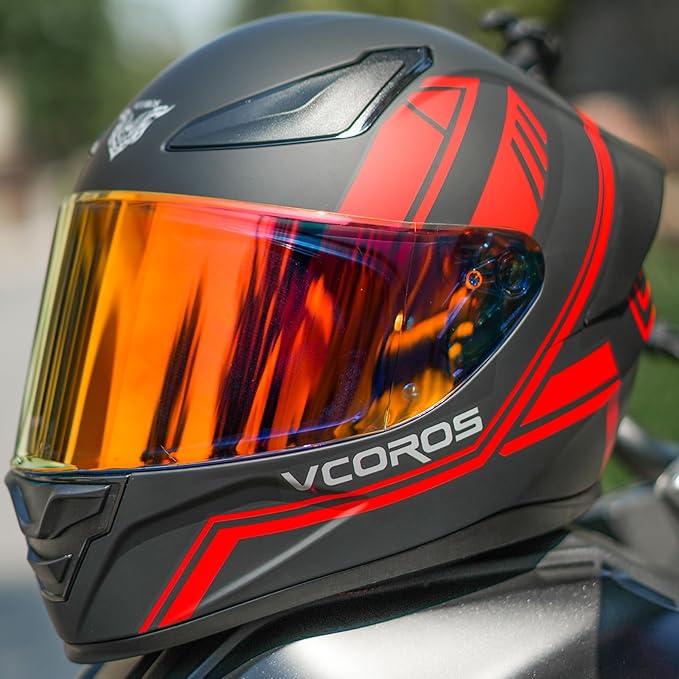 VCOROS Motorcycle Full Face Helmet for Unisex-Adults DOT Approved WS-609 Motorbike Street Bike Racing Helmets