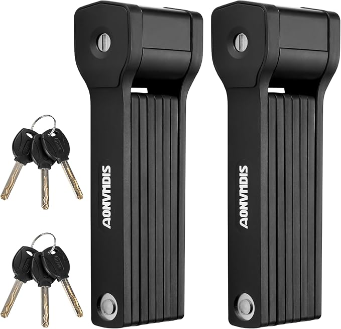 Folding Bike Lock Bicycle Scooter Folding Locks with 3Keys Heavy Duty Bike Lock with Easy Mounting Bracket Alloy Steel Foldable Lock