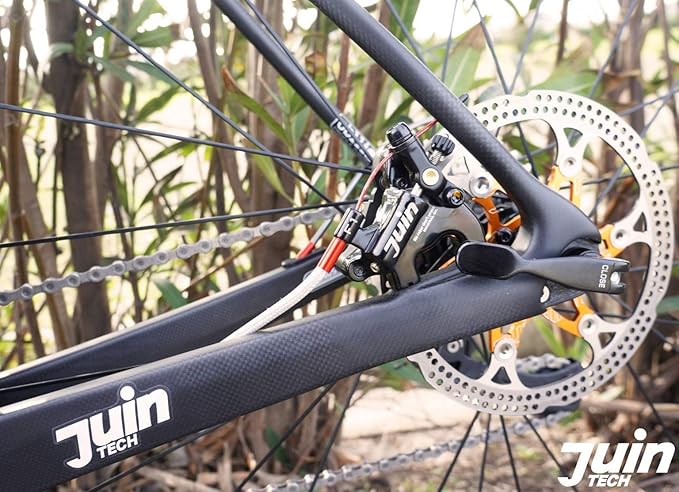 Juin Tech F1 Hybrid Hydraulic Disc Brake Caliper Set - Flat Mount - for Road, Gravel & CX