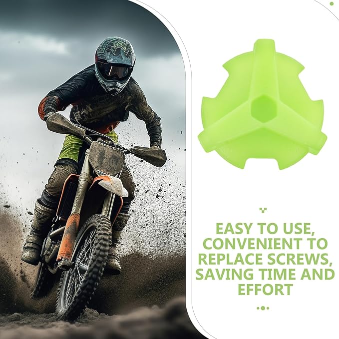 Healifty Motorcycle Helmet Screws and Washers Set Green Plastic Dirt Bike Helmet Visor Replacement Screws Compatible for Off-road Riding
