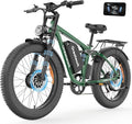GREATWORK 52V 5000W Peak Dual Motor Electric Bike for Adults, 1300Wh Battery, Up to 45MPH & 100 Miles Range, 26" x 4.0 Fat Tire Electric Dirt Bike with Suspension, Mountain E-Bike for Men Women