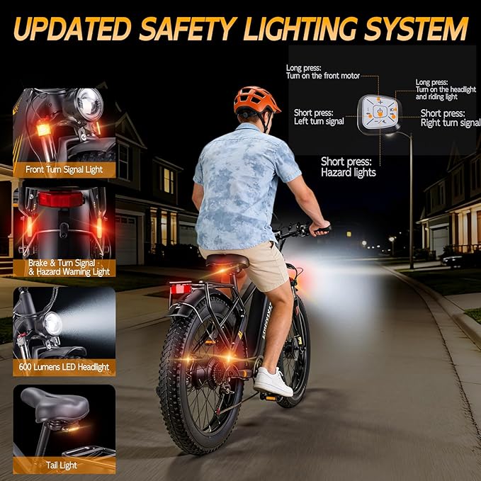 Electric Bike for Adults Men 50MPH - 8000W Peak Dual Motor Ebike,Fast AWD E Bikes,52V 26Ah 95Miles Long Range,Adjustable Stem,Dual Hydraulic Brakes,26" Fat Tire E-Bike for Commuter Mountain Off-Road